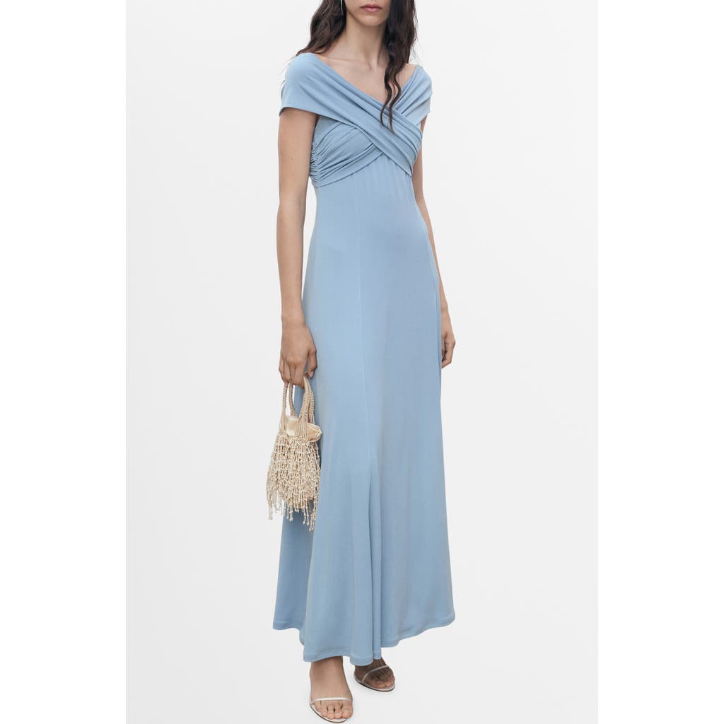 Mango Crossover Neck A-line Gown