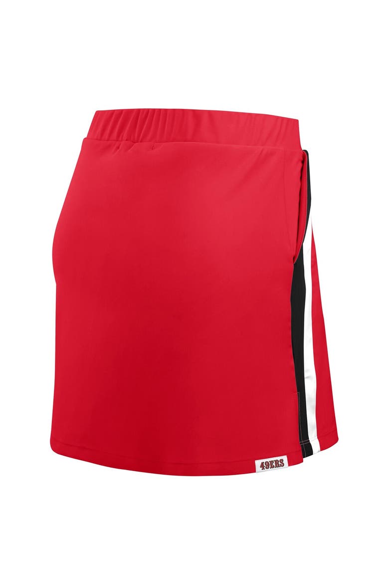 Women's WEAR by Erin Andrews Scarlet San Francisco 49ers Stripe Skort, Alternate, color, Scarlet