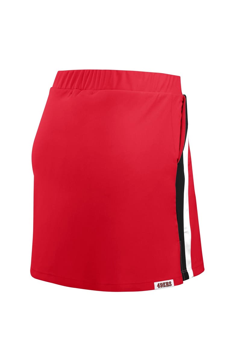 WEAR by Erin Andrews Women's WEAR by Erin Andrews Scarlet San Francisco 49ers Stripe Skort, Alternate, color, Scarlet