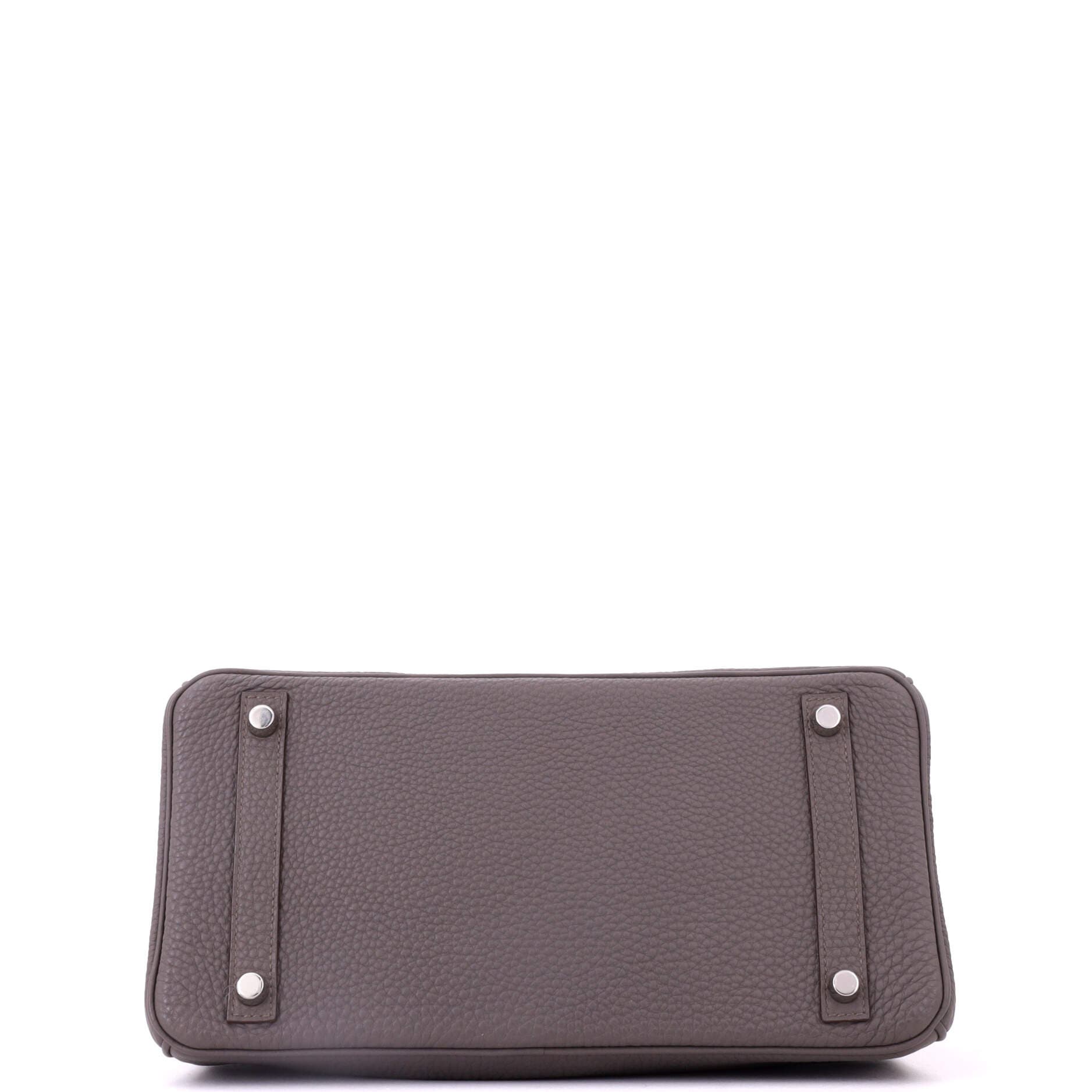 Pre-Owned Hermes Birkin Handbag Grey Togo with Palladium Hardware 30, Alternate, color, Etain