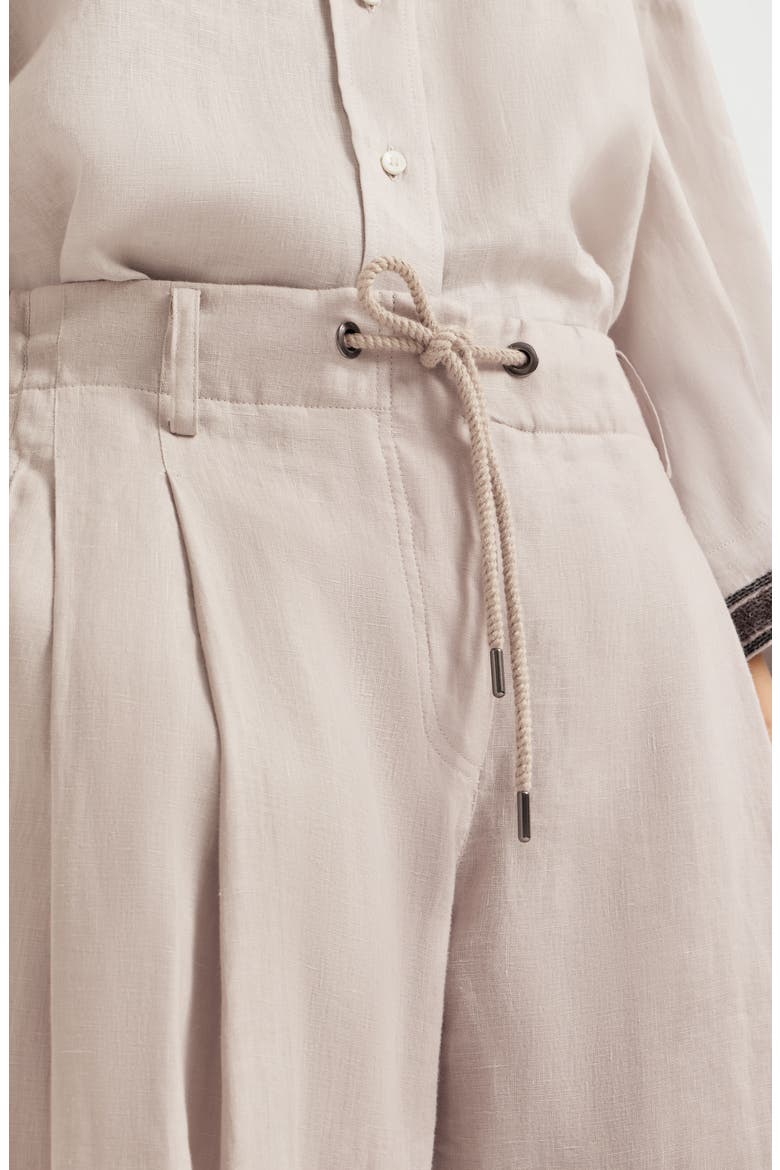 Linen trousers with drawstring, Alternate, color, Yuta