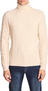 PAISLEY & GRAY Cable Stitch Turtleneck Sweater