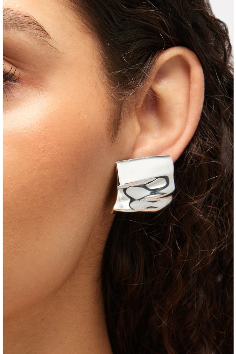 Sundra Stud Earrings, Alternate, color, HIGH POLISH SILVER