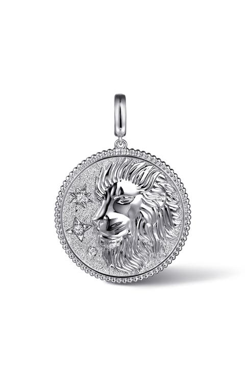 Bujukan Zodiac Sterling Silver & White Sapphire Medallion