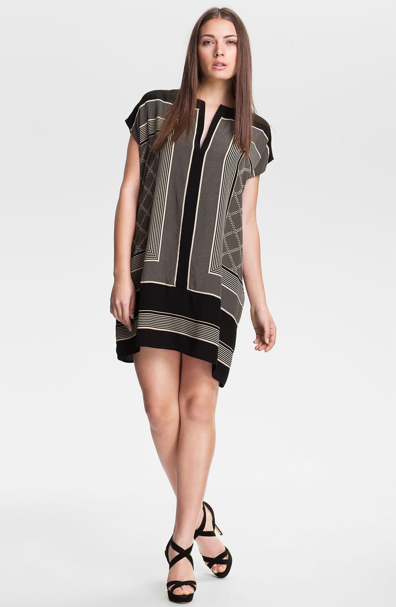 Vince Scarf Print Shift Dress, Main, color, 