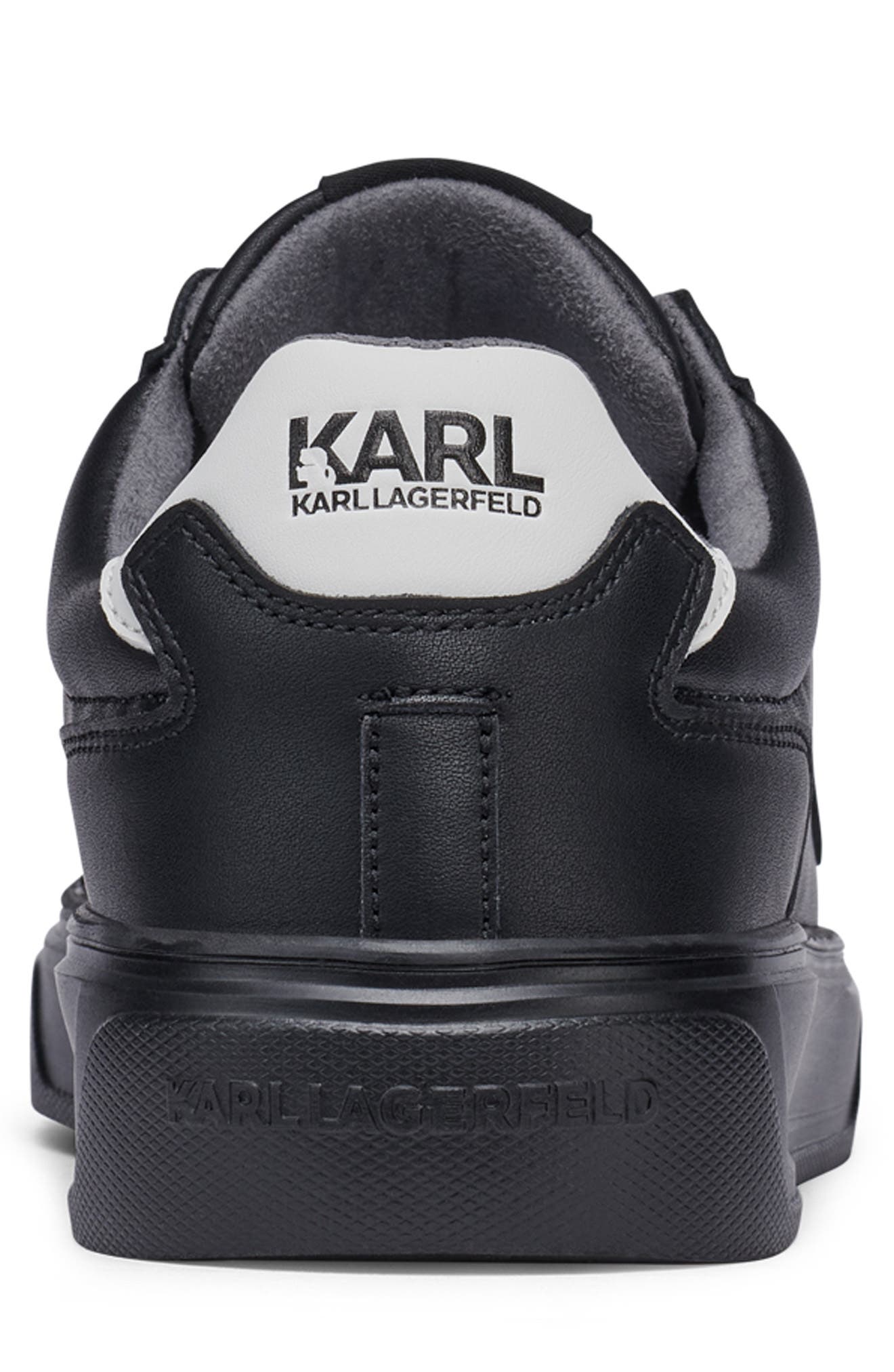 KARL LAGERFELD PARIS Side Karl Low Top Sneaker, Alternate, color, Black