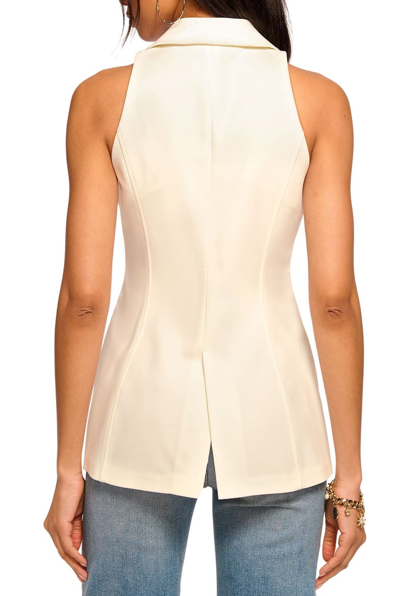 Lisa Tailored Cotton Blend Vest, Alternate, color, IVORY