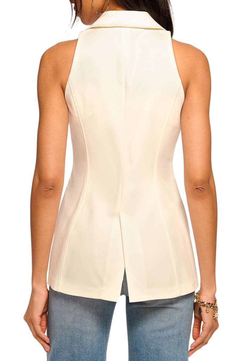 Ramy Brook Lisa Tailored Cotton Blend Vest, Alternate, color, Ivory
