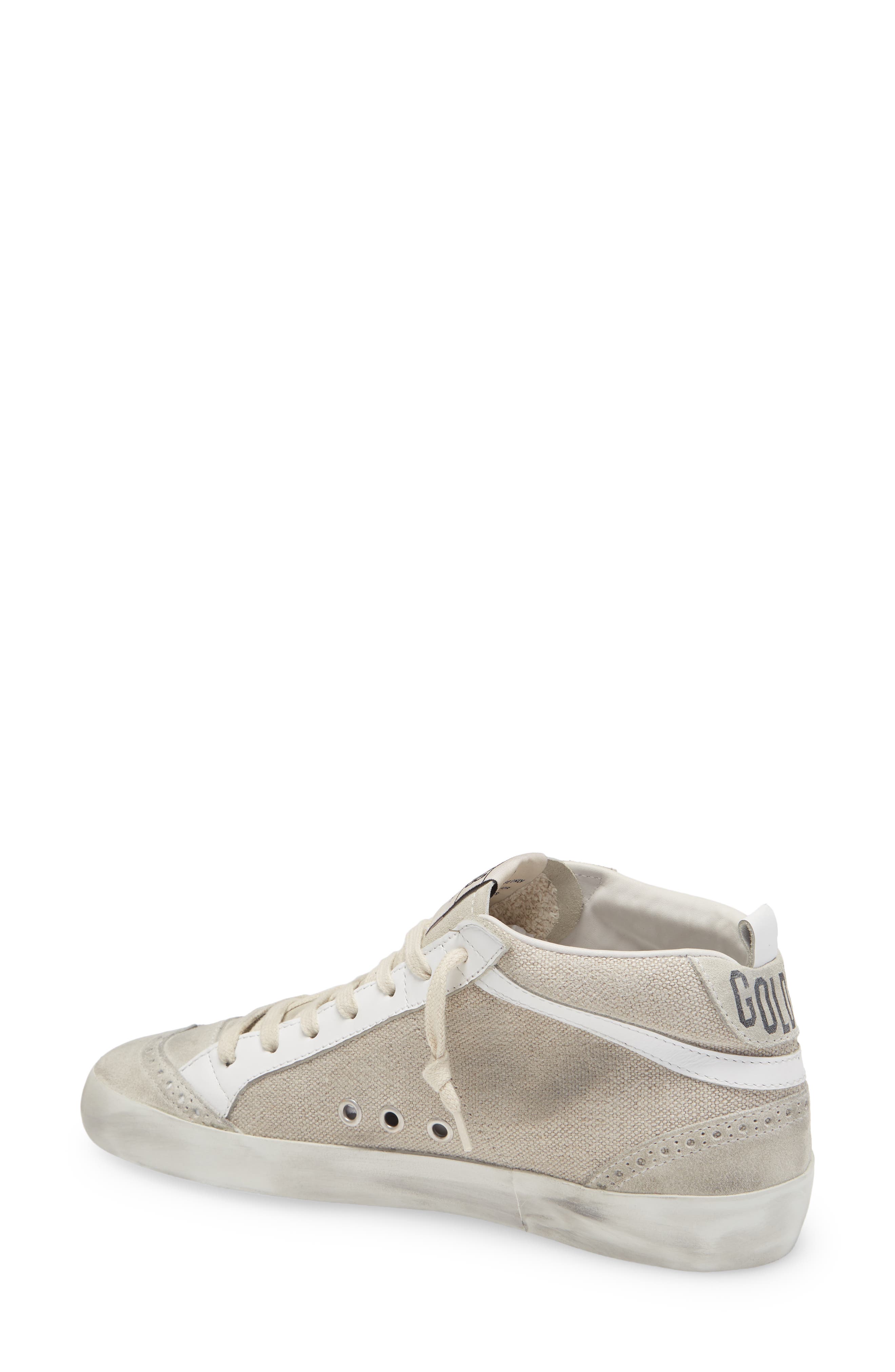 Golden Goose Mid Star Sneaker, Alternate, color, Natural Recycled Canvas