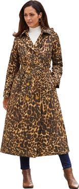 Jessica London Contrast Hood Raincoat