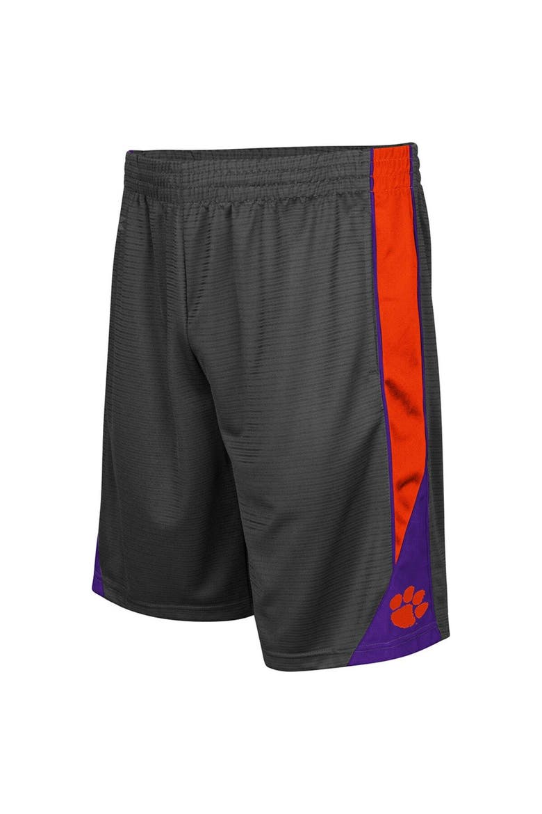 Men's Colosseum Charcoal Clemson Tigers Turnover Shorts, Main, color, Charcoal
