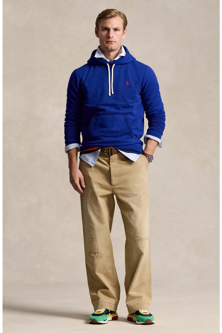 Cotton Blend Hoodie, Alternate, color, HERITAGE ROYAL