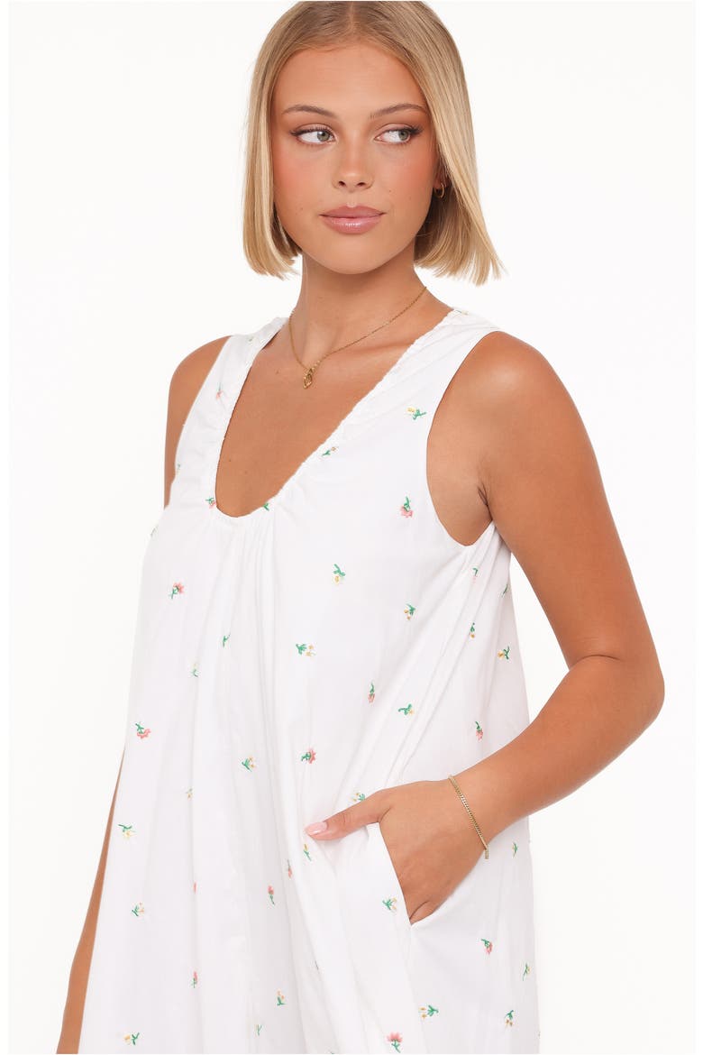 Laurita Cotton Maxi Dress, Alternate, color, WHITE FLORAL