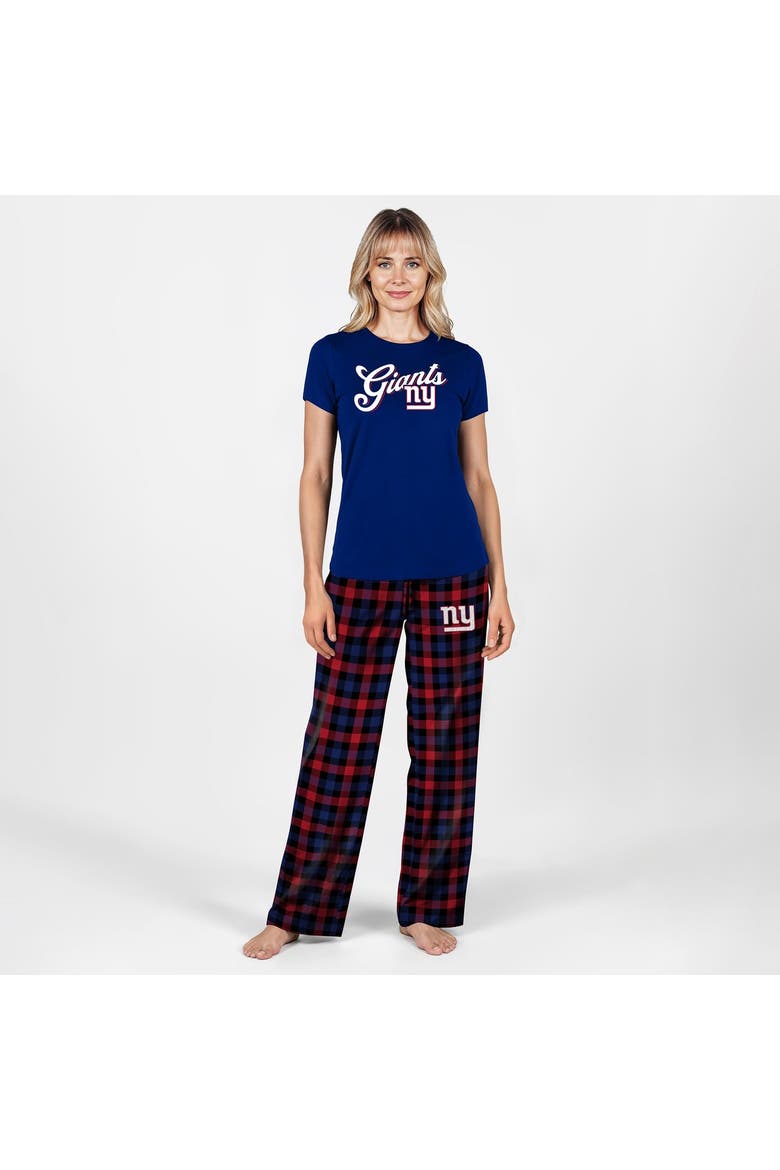 Women's Concepts Sport Royal/Red New York Giants Highland Sleep Set, Main, color, Royal