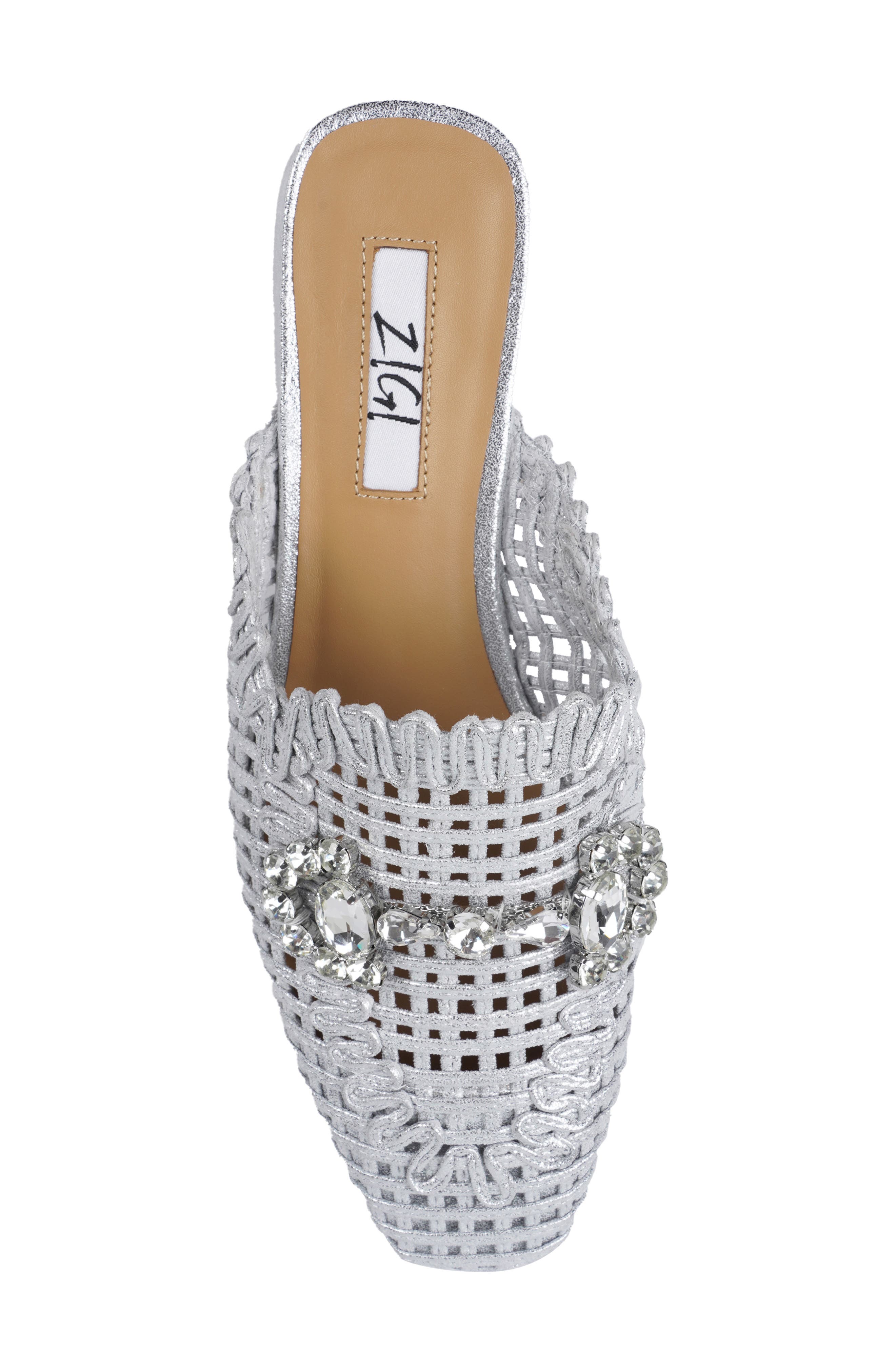 Isabelle Crystal Bit Mule, Alternate, color, SILVER