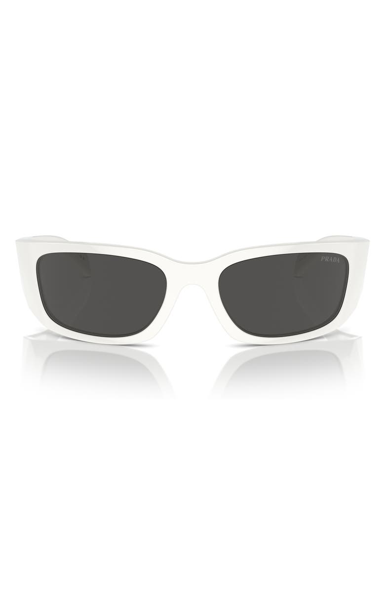 Prada 60mm Symbole Butterfly Sunglasses, Alternate, color, Bone