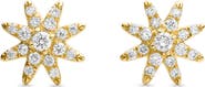 David Yurman Petite Starburst 18K Gold & Pavé Diamond Stud Earrings