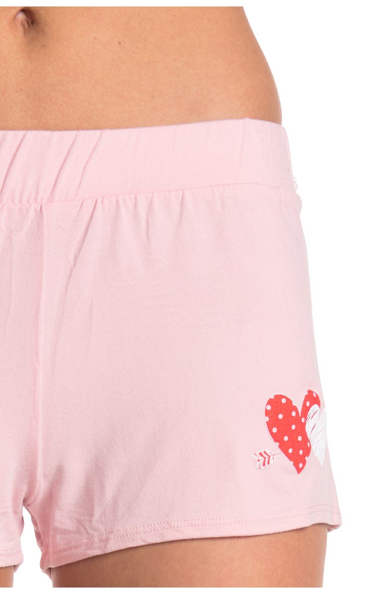 COZY ROZY Hugs N Kisses T-Shirt & Shorts 2-Piece Pajama Set, Alternate, color, 