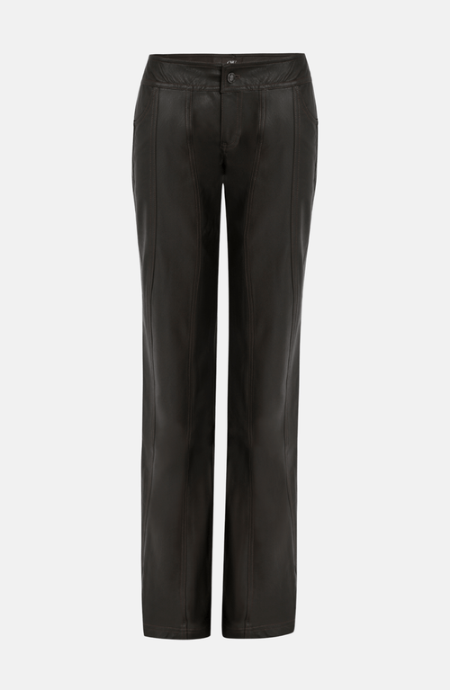 Ow Collection Jade Low-waist Pants In Brown