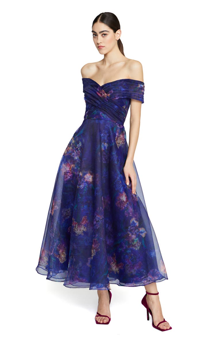 Theia Desiree Off the Shoulder Cocktail Dress, Alternate, color,