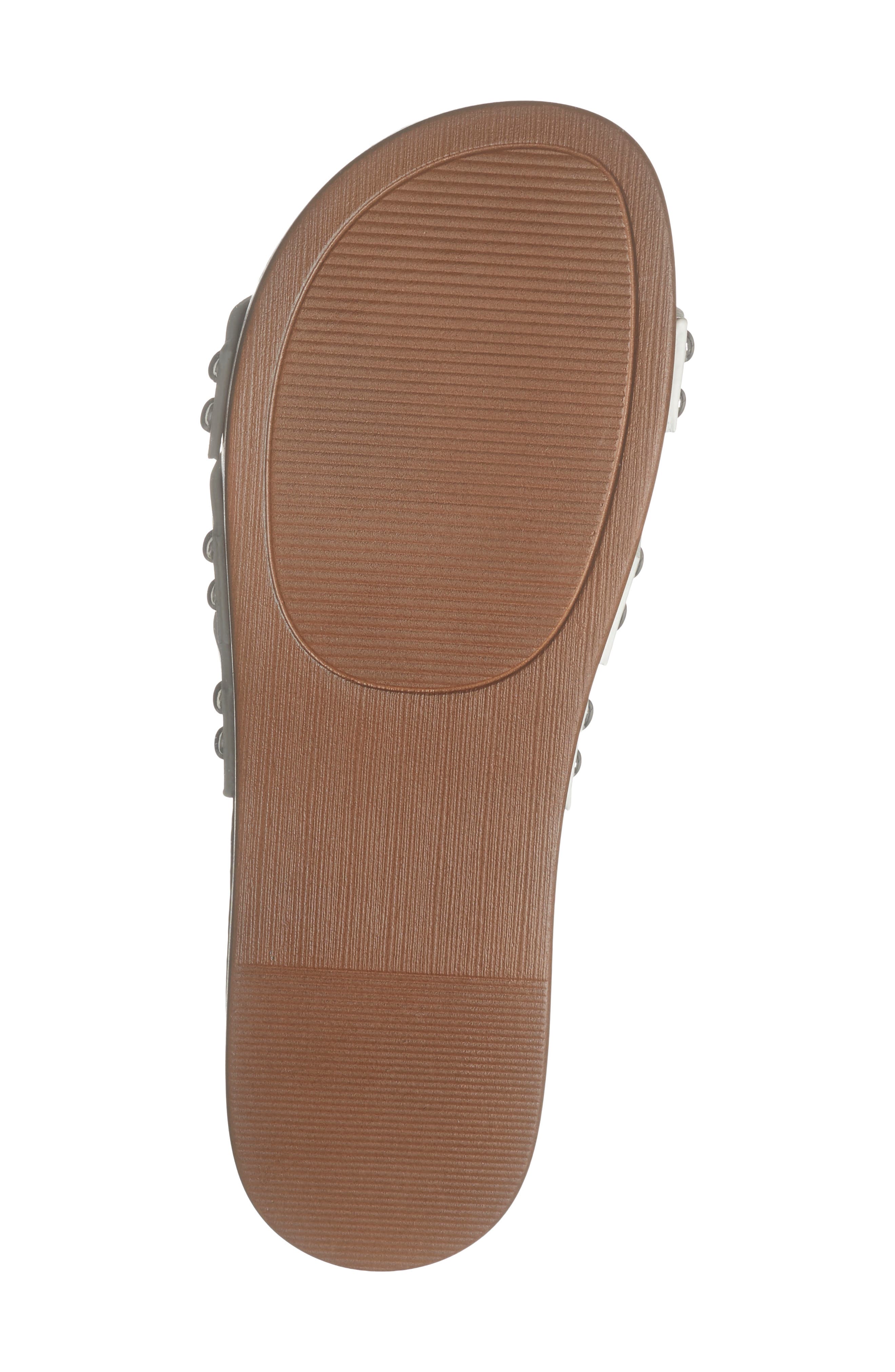 Hipster Platform Wedge Slide Sandal, Alternate, color, WHITE