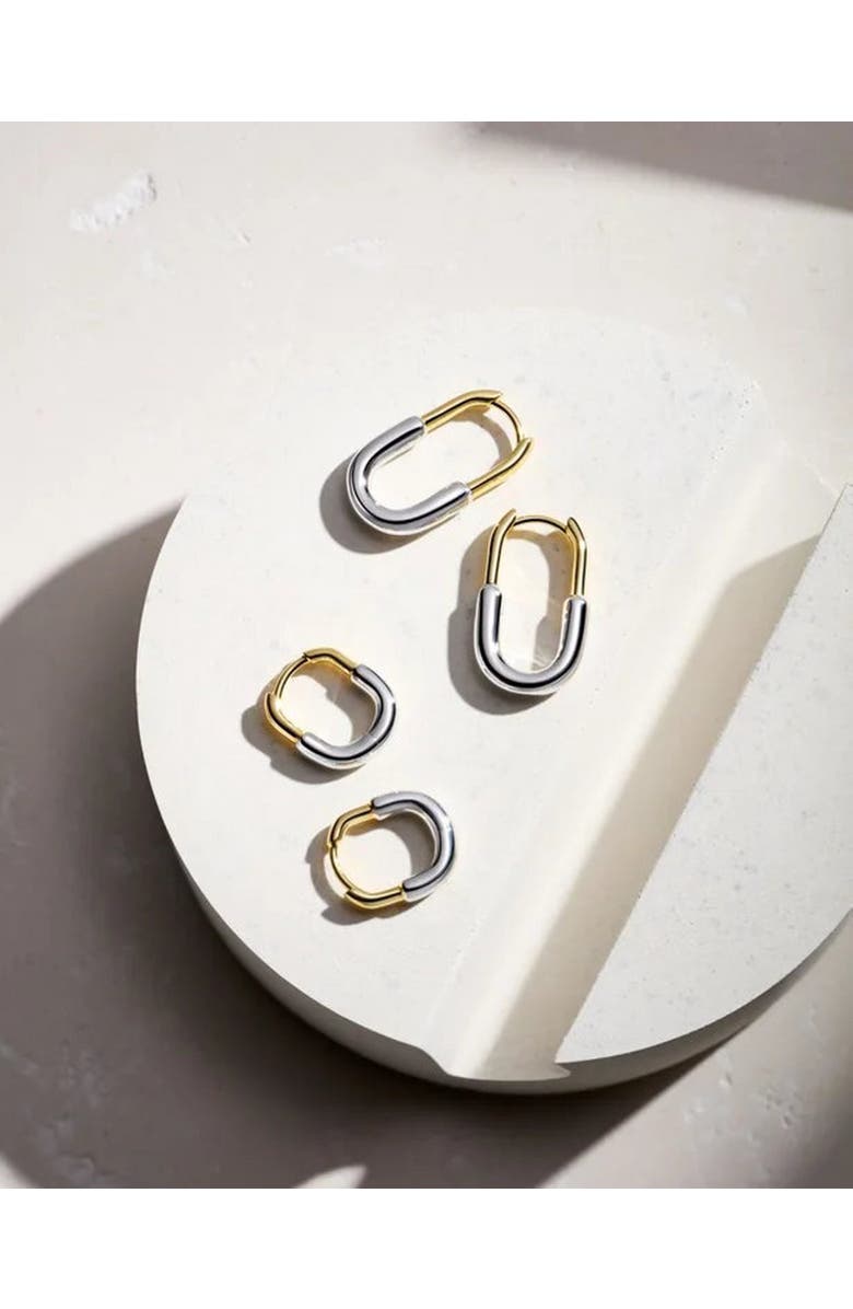 Astley Clarke Gold & Silver Aurora U-Hoop Huggie, Alternate, color, Gold