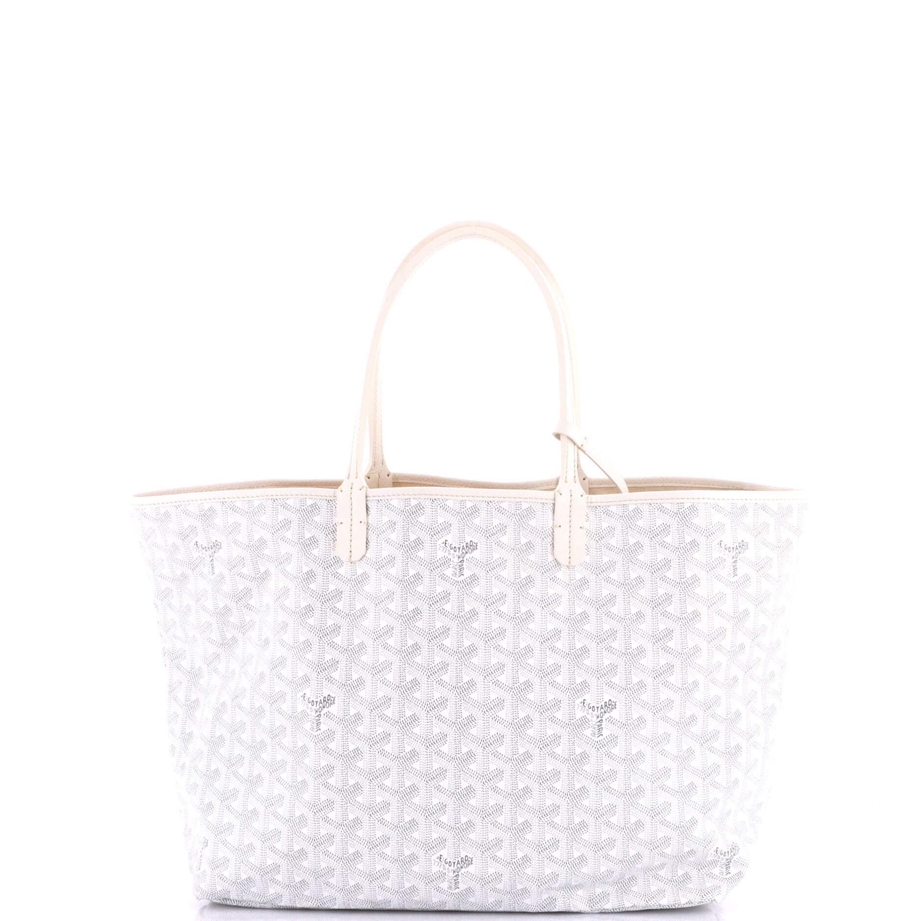 Pre-Owned Goyard Saint Louis Tote Coated Canvas PM, Alternate, color, White