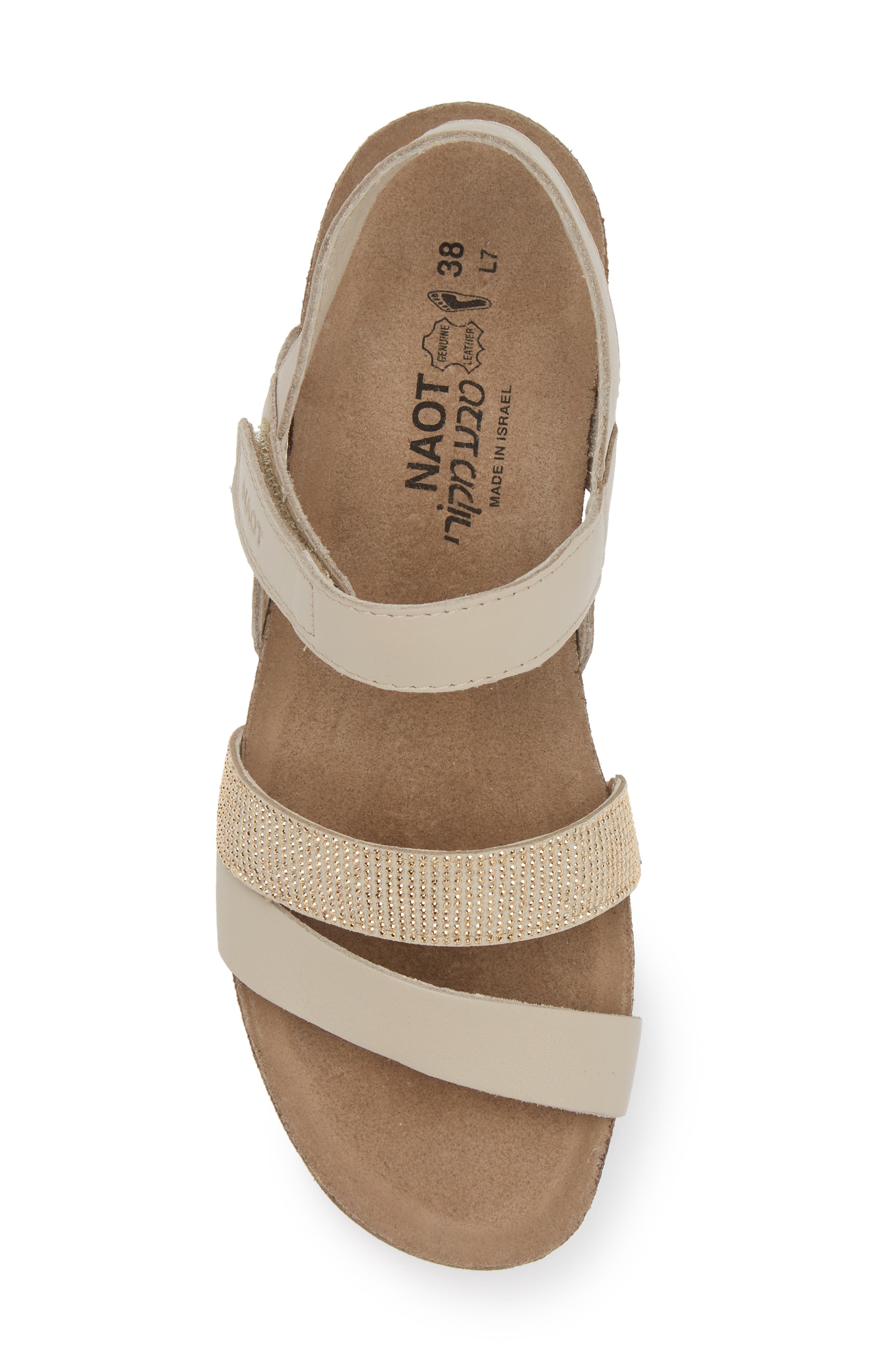 Naot 'Krista' Sandal, Alternate, color, Soft Ivory Leather