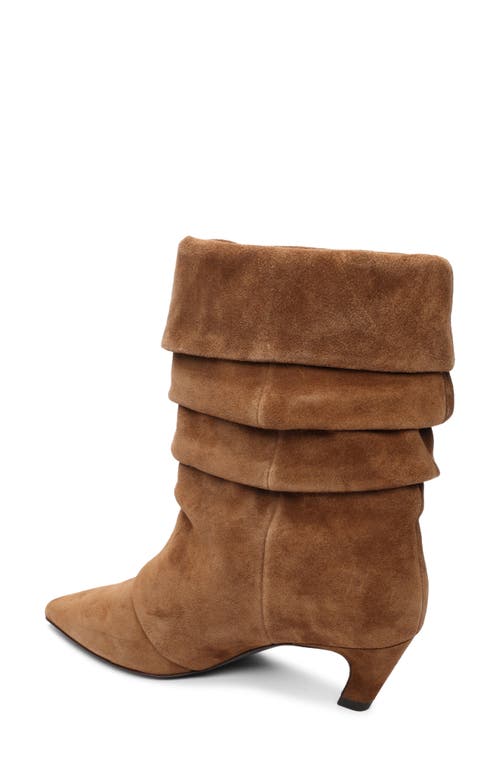 Ash Virgee Pointed Toe Kitten Heel Bootie In Brown