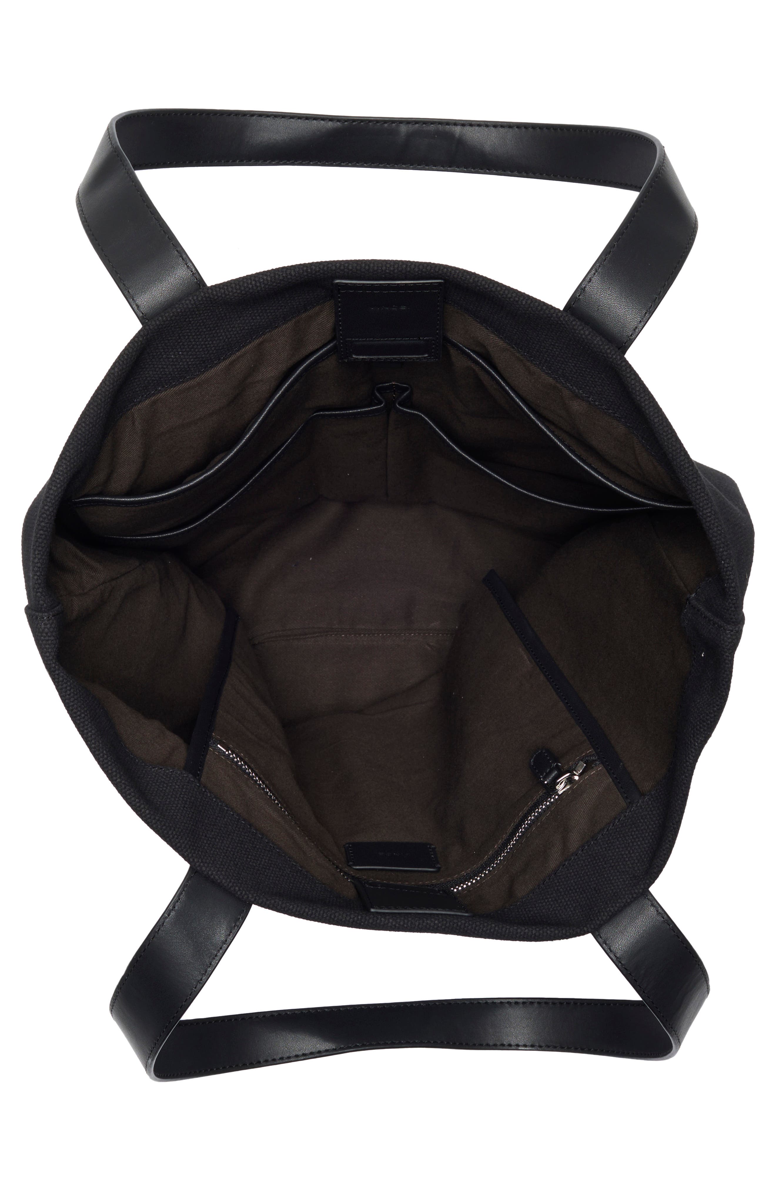 Vince The Larkin Tote Bag, Alternate, color, Black Canvas