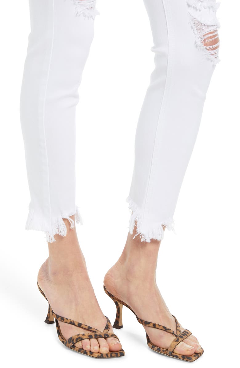 HIDDEN JEANS Ripped Raw Step Hem Ankle Skinny Jeans, Alternate, color,