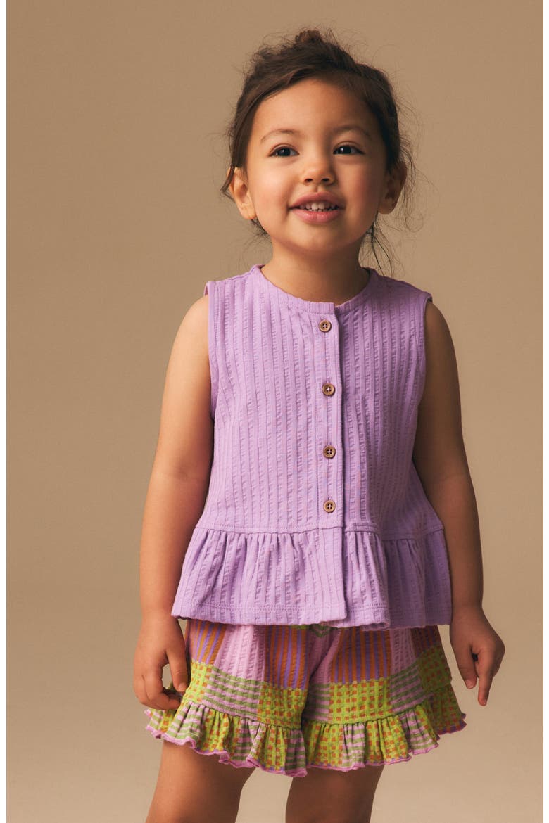 Vest & Shorts Set, Alternate, color, PURPLE