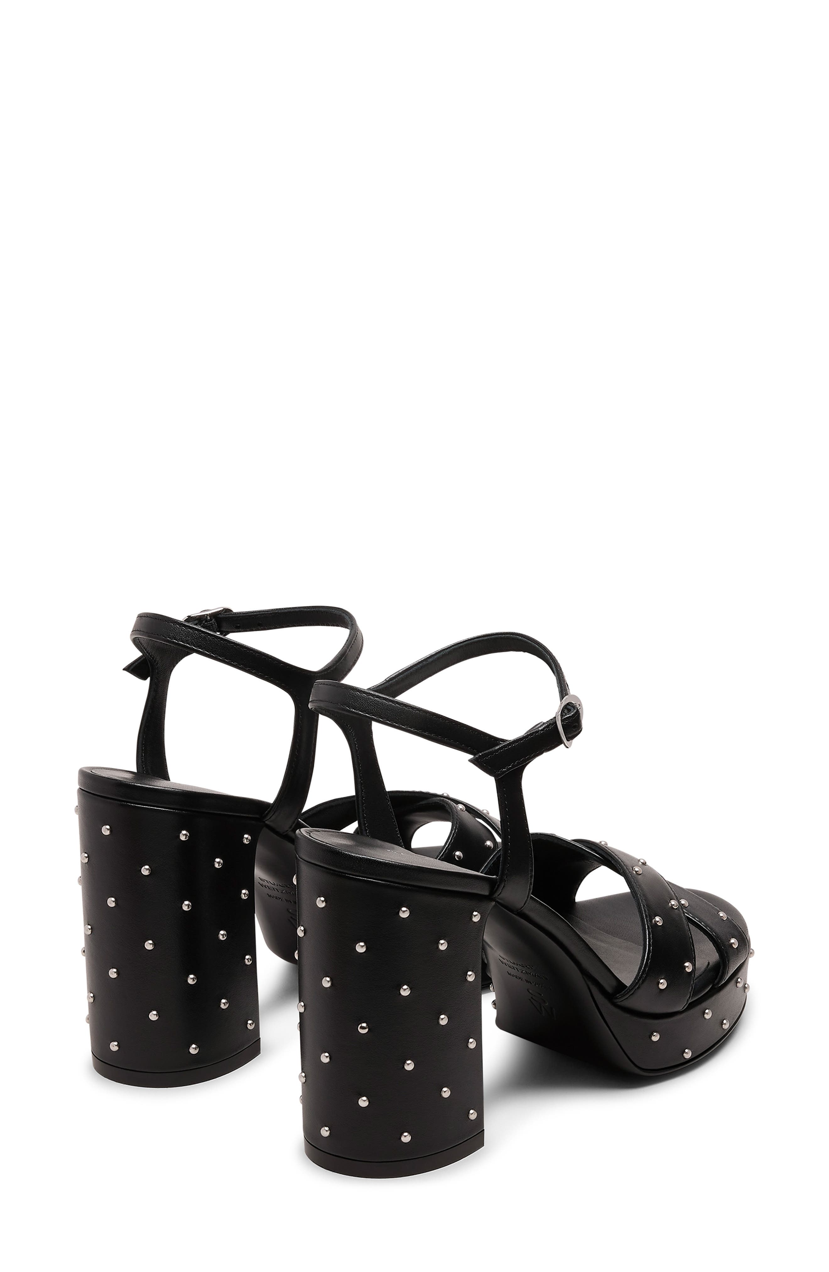 Stuart Weitzman Dayna Sostud Platform Sandal, Alternate, color, Black