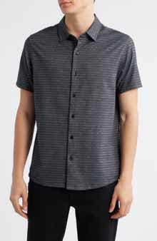 Robert Barakett Ranger Short Sleeve Knit Button-Up Shirt