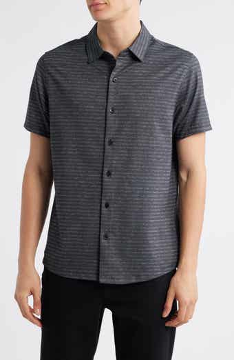 Robert Barakett Ranger Short Sleeve Knit Button-Up Shirt