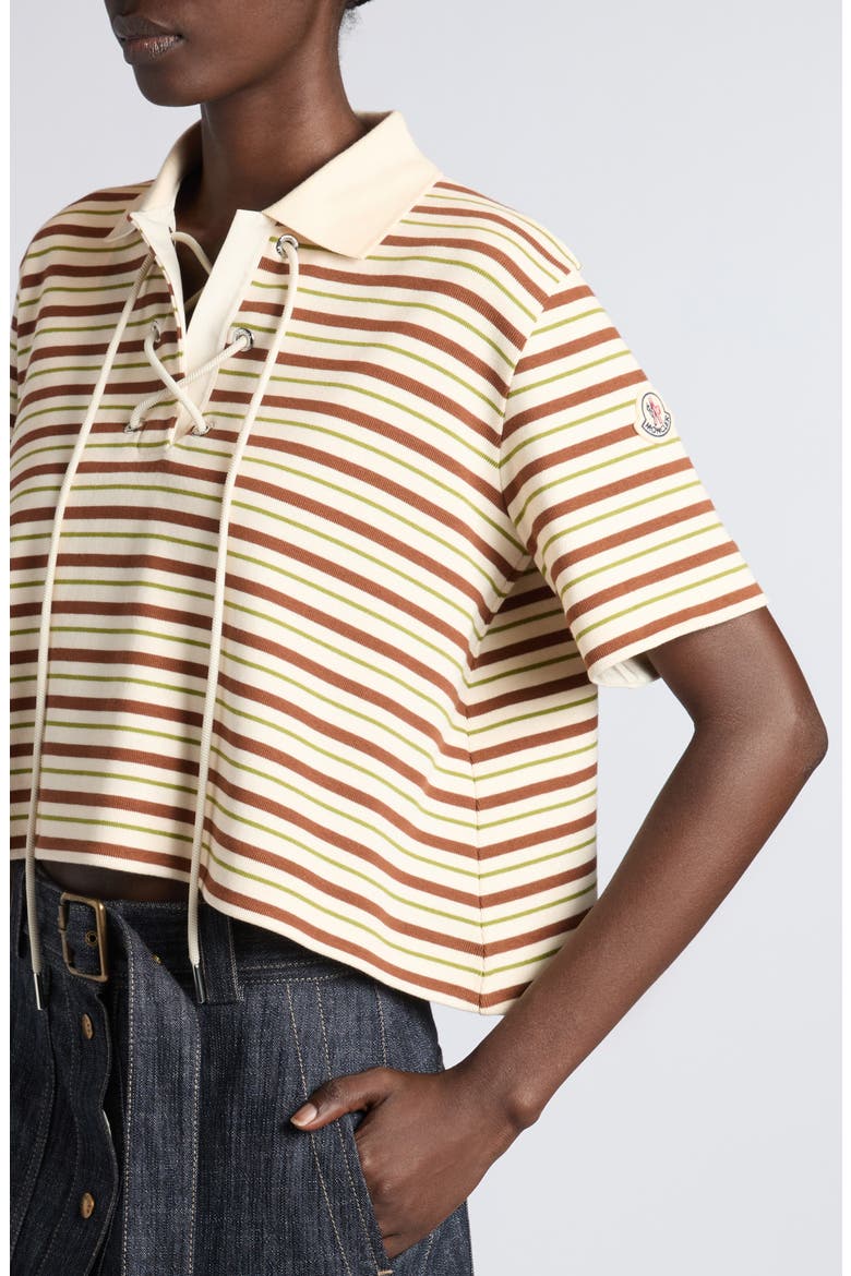 Stripe Cotton Polo, Alternate, color, NEUTRAL