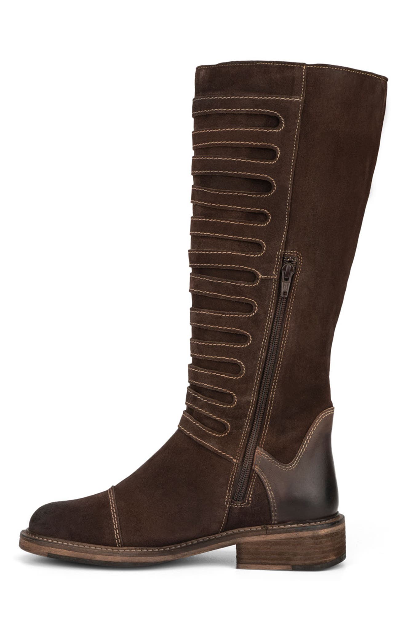VINTAGE FOUNDRY Evelyn Topstitched Boot, Alternate, color, Brown