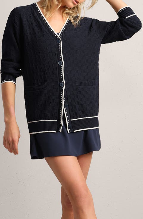 Birdie Tipped Oversize Cardigan