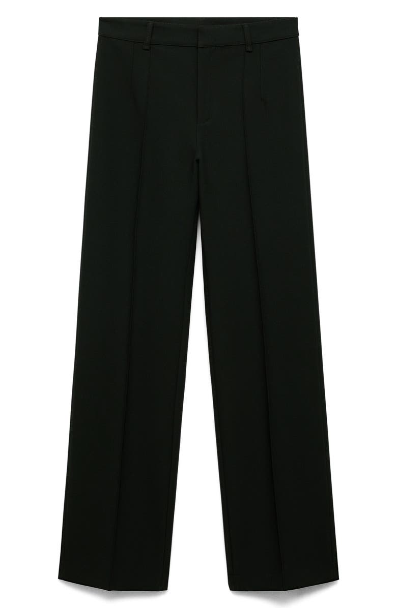 MANGO Decorative Seam Stretch Straight Leg Pants, Alternate, color,