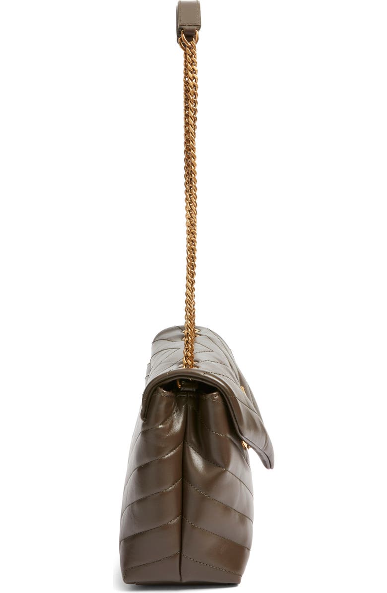 Saint Laurent Small Loulou Chain Leather Shoulder Bag, Alternate, color, Light Musk