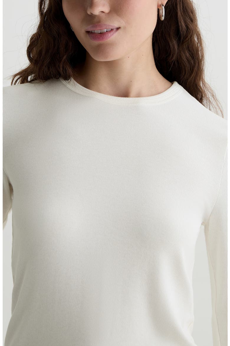 Julia Rib Long Sleeve Top, Alternate, color, POWDER