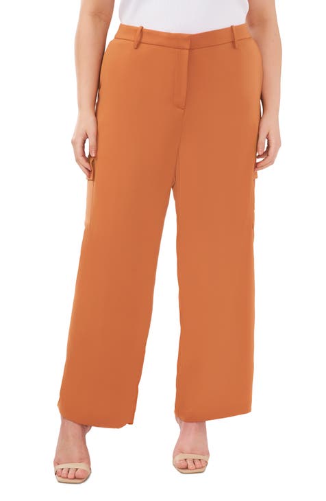 Wide Leg Cargo Pants (Plus Size)