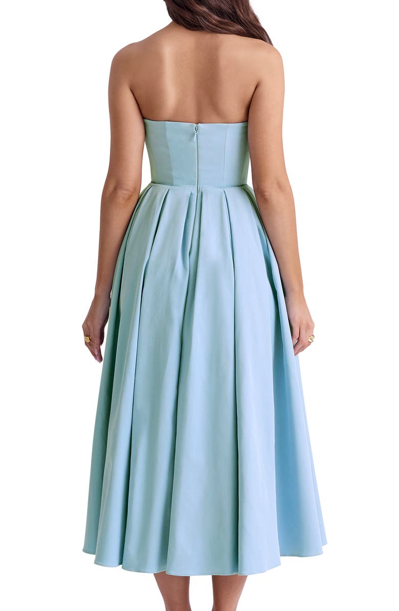 HOUSE OF CB Audrey Strapless Fit & Flare Dress, Alternate, color, Cinderella Blue