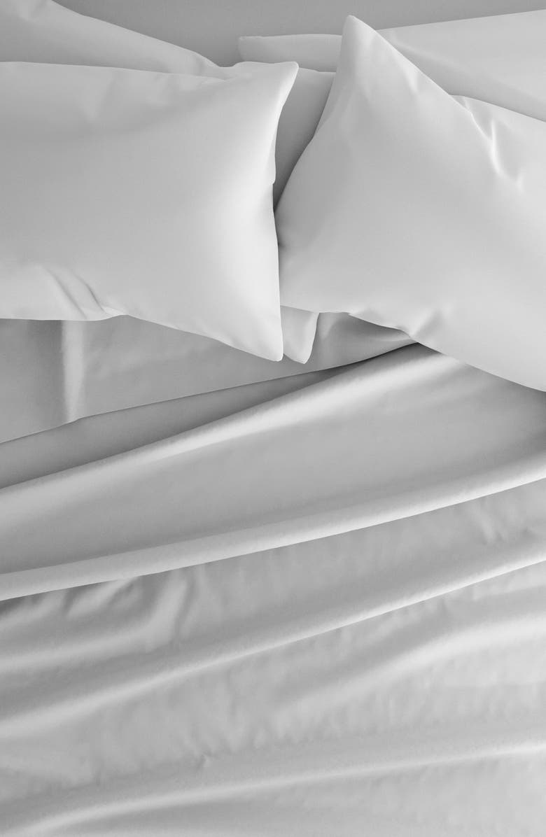 HOMESPUN Premium Ultra Soft 6 Piece Microfiber Solid Sheet Set, Alternate, color, Light Gray