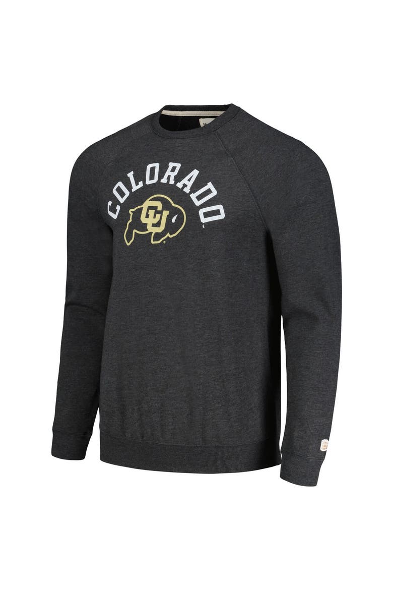 Men's Homefield Heather Charcoal Colorado Buffaloes Raglan Pullover Sweatshirt, Alternate, color, Heather Charcoal