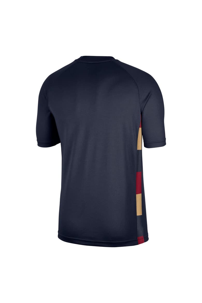 Men's Nike Navy Cleveland Cavaliers Classic Edition Hardwood Classics Authentic Game Shooting T-Shirt, Alternate, color, Navy