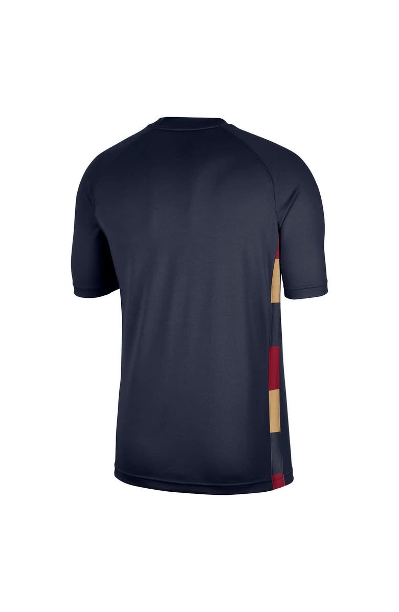 Nike Men's Nike Navy Cleveland Cavaliers Classic Edition Hardwood Classics Authentic Game Shooting T-Shirt, Alternate, color, Navy