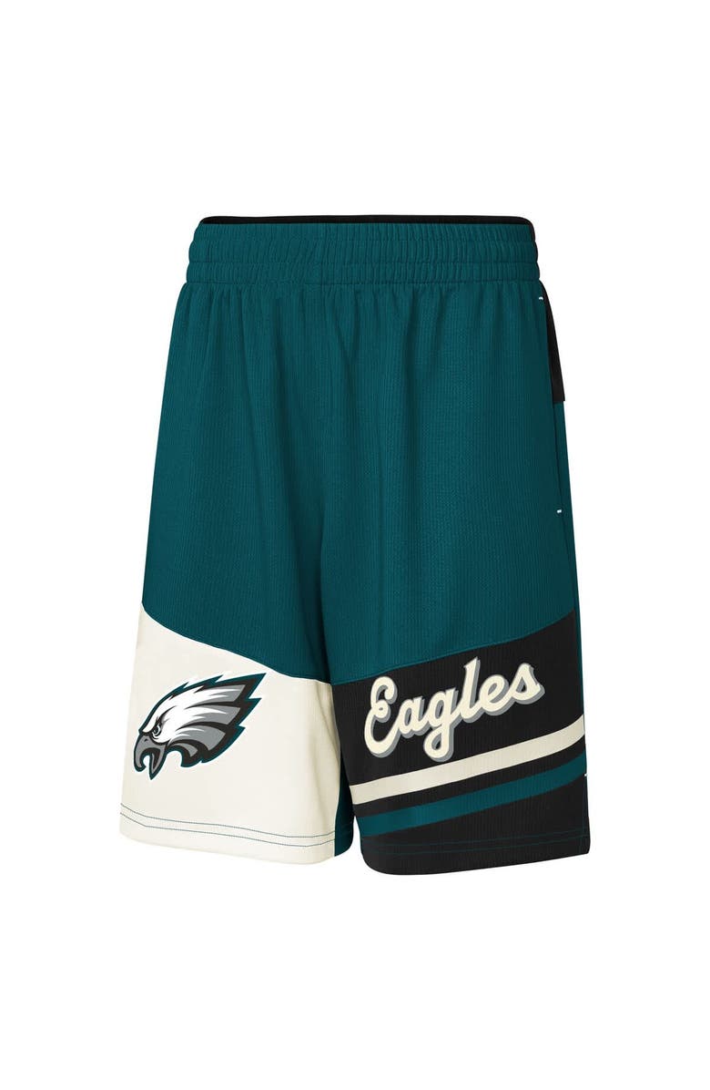 Outerstuff Youth Midnight Green Philadelphia Eagles Fandemonium Mesh Shorts, Alternate, color,