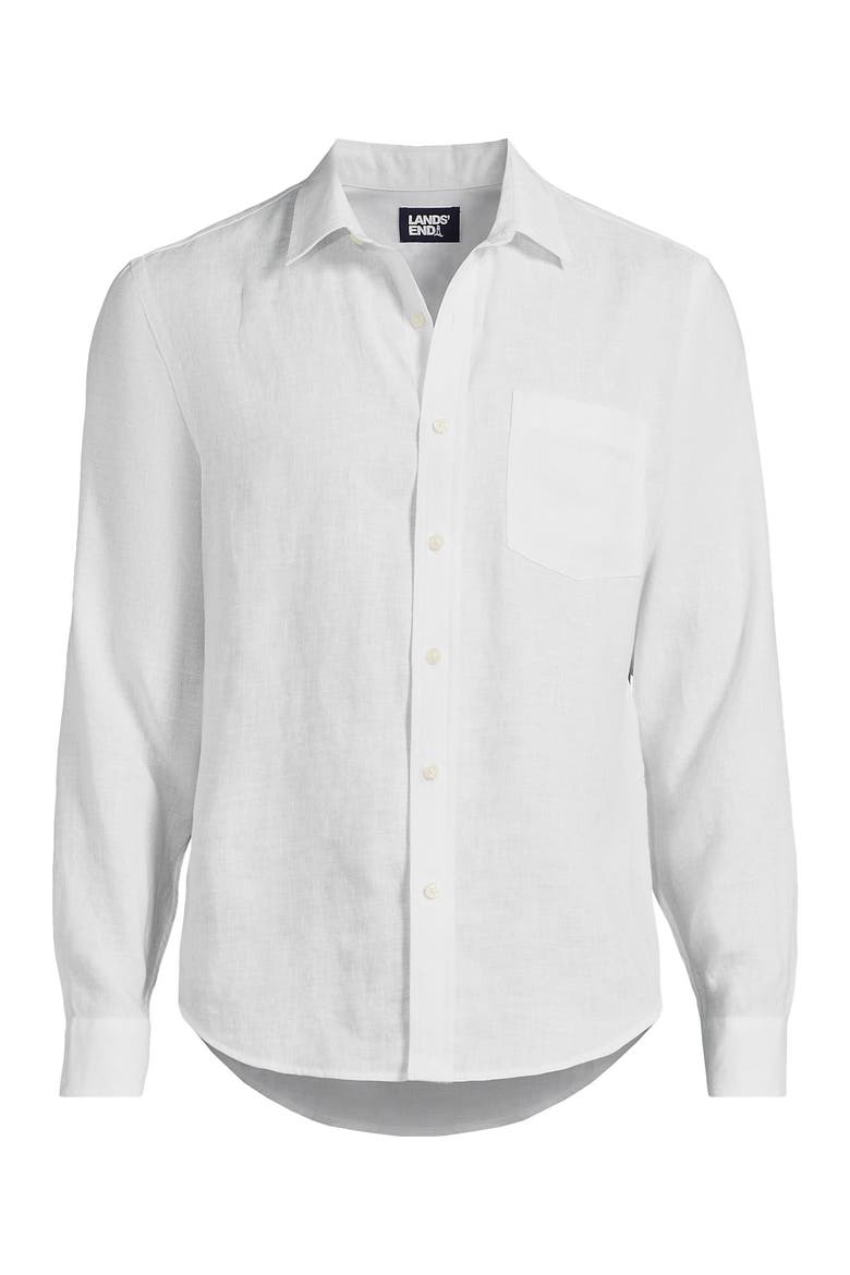 Long Sleeve Linen Shirt, Alternate, color, White