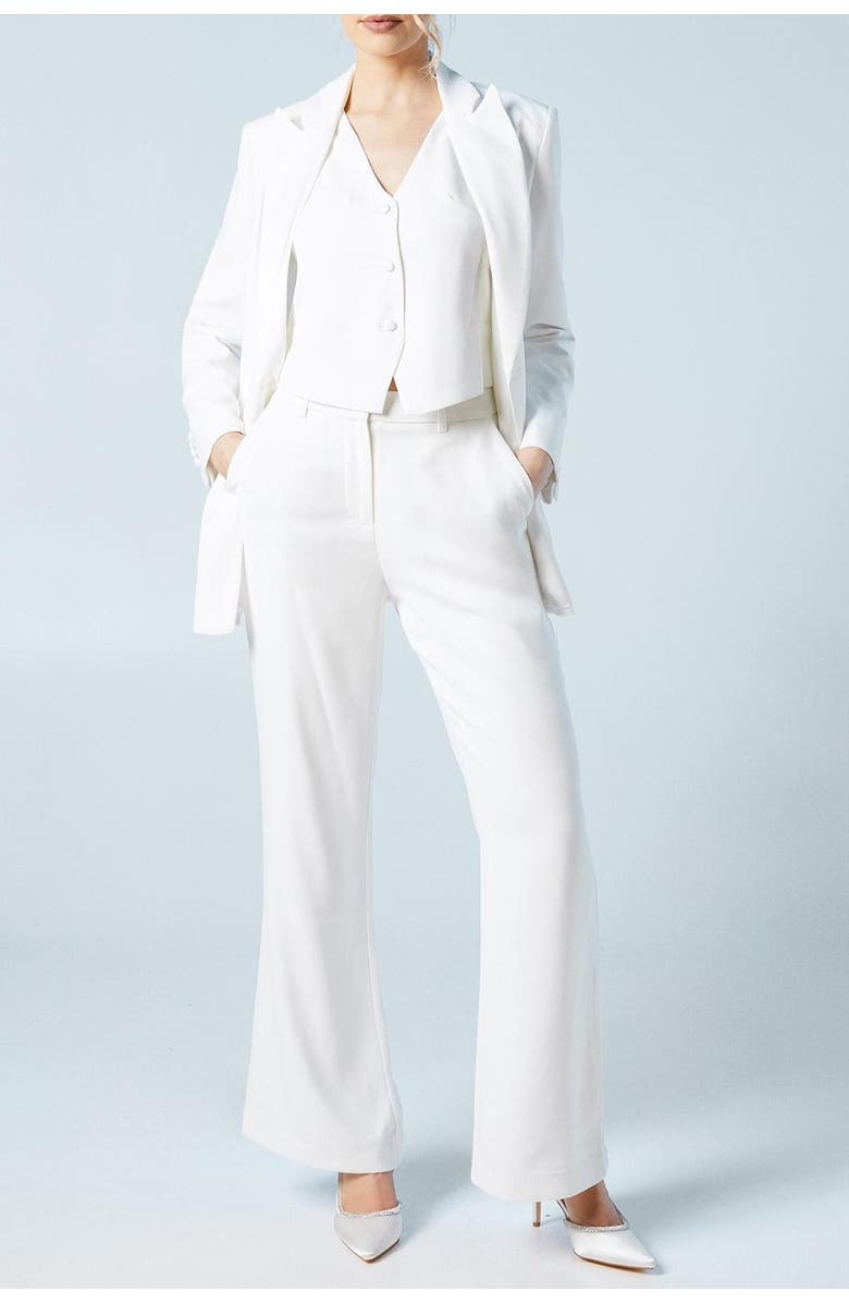 Coast Premium Flare Bridal Trousers, Alternate, color, Ivory